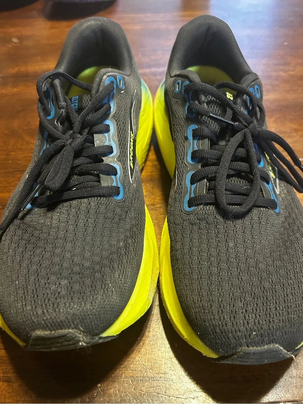 Brooks Glycerin 21 Running Shoes Men’s 8.5 Black Blue Neon Yellow